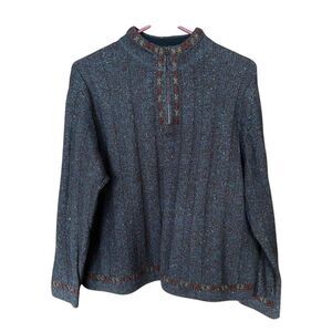Woolrich Indigo Heather Wool Blend Sweater